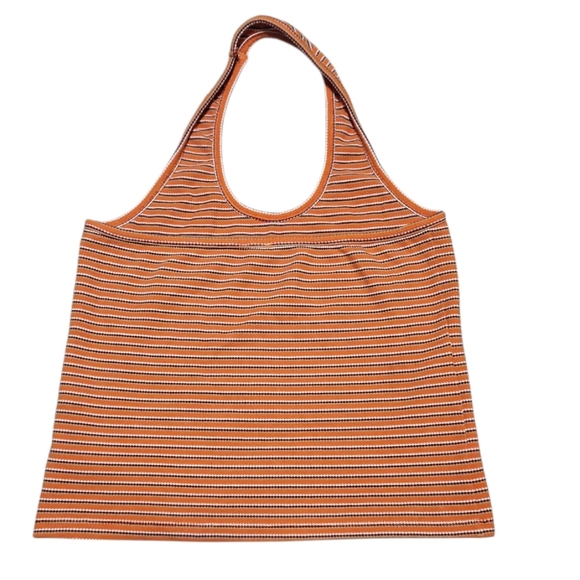 Anthropologie Pilcro Orange Striped Halter Top - Picture 5 of 7